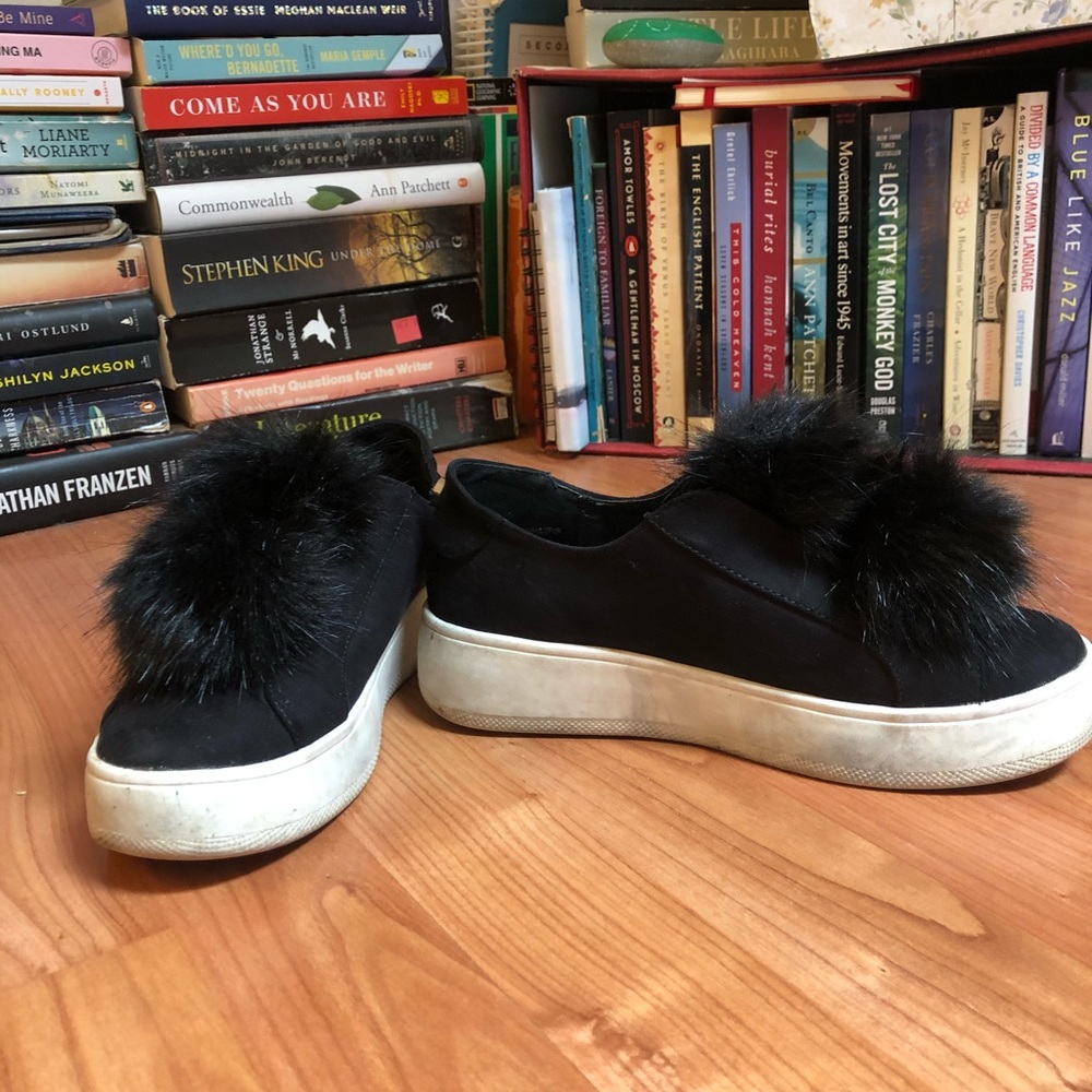Steve Madden Furlie Black Wedge Sneakers